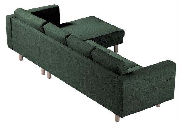 Potah na pohovku IKEA Norsborg 4-místná se šezlongem barva zelená látka pletený vzor