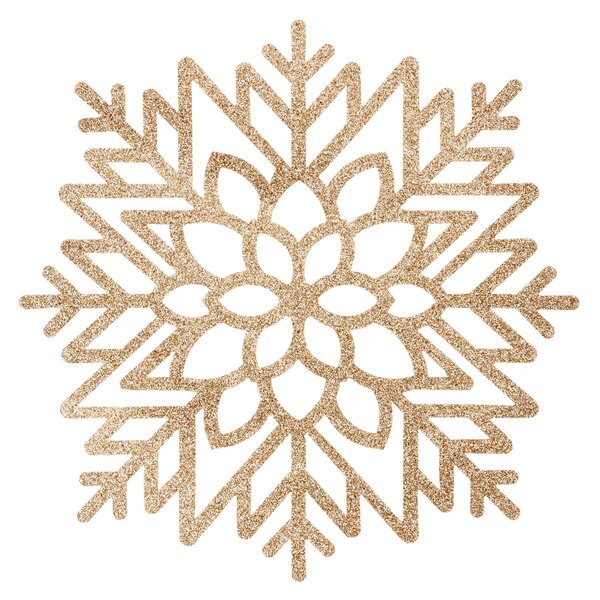 Podložka na stůl se třpytkami SNOWFLAKE, zlatá