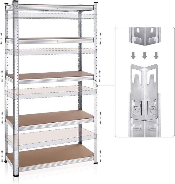 SONGMICS Sada regálů Plutar 2 ks 180 cm hnědá
