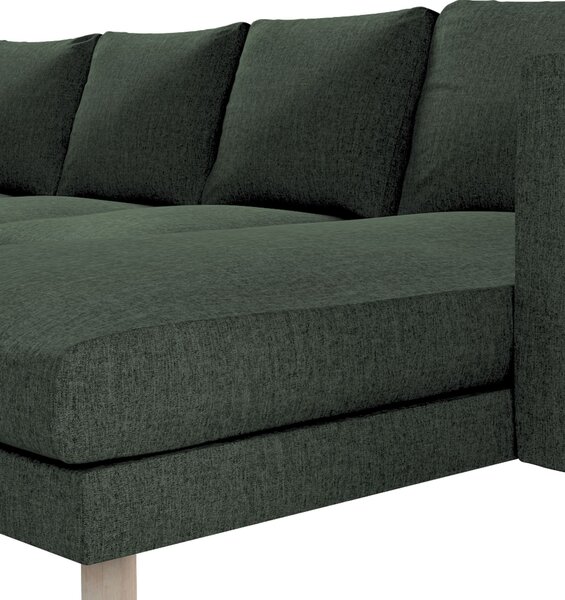 Potah na pohovku IKEA Norsborg 4-místná se šezlongem barva zelená látka pletený vzor
