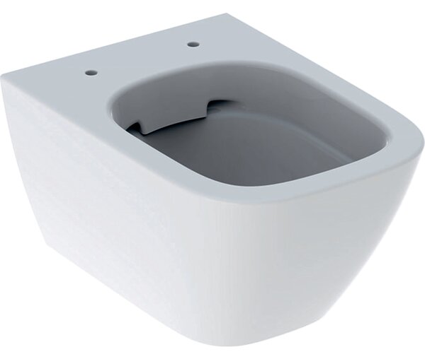 GEBERIT Smyle Square - Závěsné WC s hlubokým splachováním, zkrácené vyložení, uzavřený tvar, Rimfree 500.379.01.1