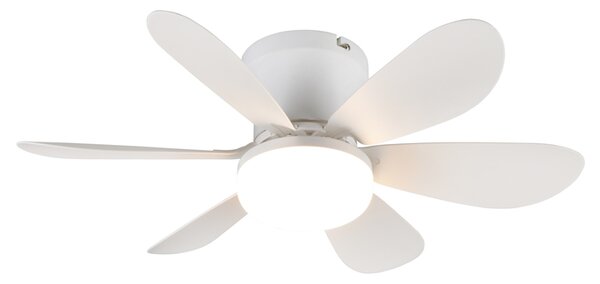 Ventilátor s LED svítidlem LUND bílá
