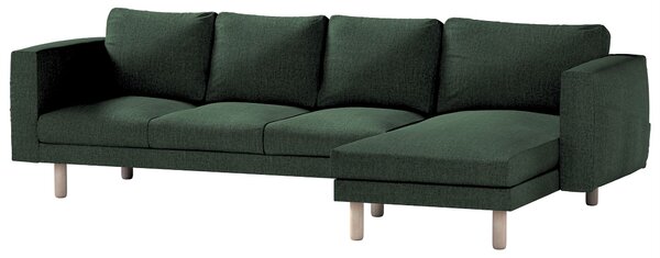 Potah na pohovku IKEA Norsborg 4-místná se šezlongem barva zelená látka pletený vzor