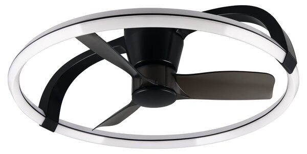 Stropní LED svítidlo s ventilátorem STOCKHOLM černá/bílá