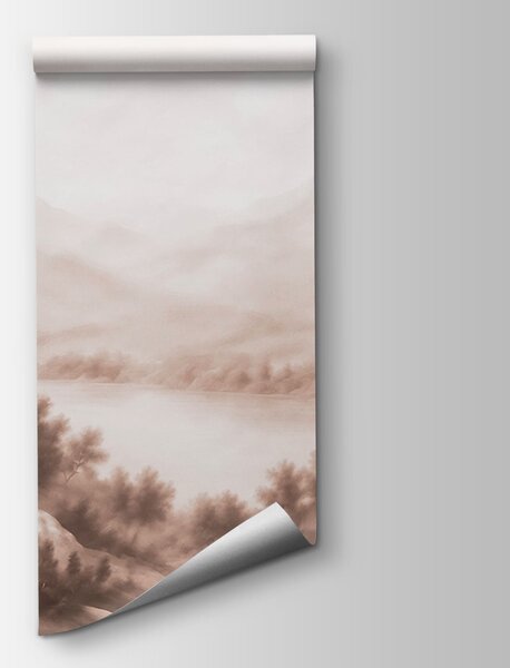 Fototapeta Krajina se stromy a jezerem, Přírodní fototapety, Populární fototapety, t00862v1 - Tapeko.co.cz