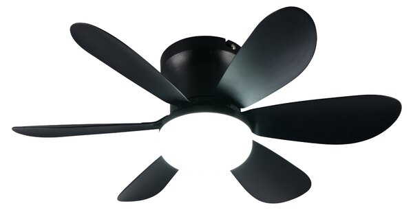Ventilátor s LED svítidlem LUND černá