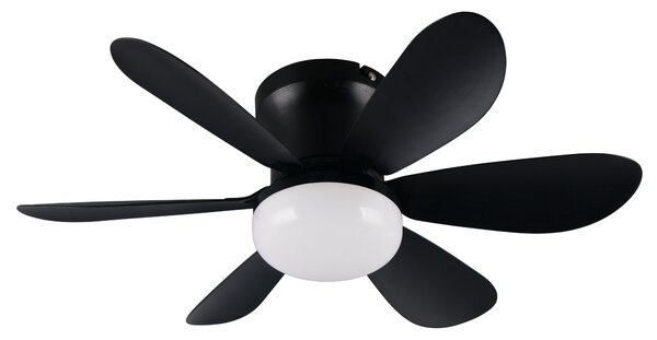 Ventilátor s LED svítidlem LUND černá