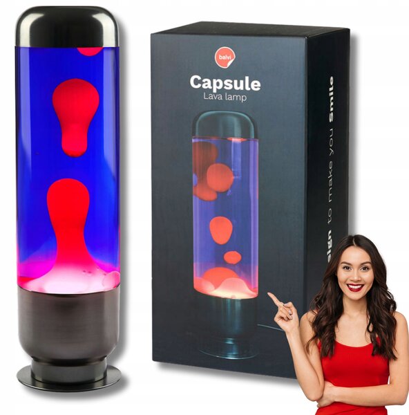 Lávová lampa Balvi Capsule fialovo-červená, hliníková - dekorativní
