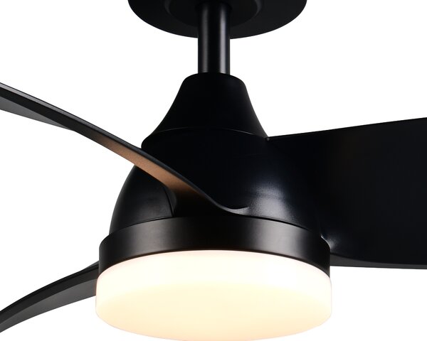 Stropní LED svítidlo s ventilátorem HELSINKI černá