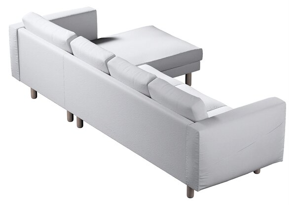 Potah na pohovku IKEA Norsborg 4-místná se šezlongem barva bílá látka pletený vzor