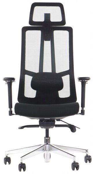 Ergonomické křeslo Stema černé otočné s nastavením látka