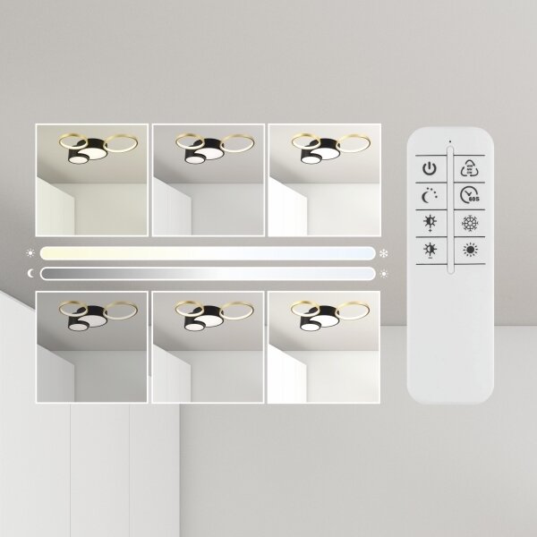 Stmívatelné stropní svítidlo ALIZEE LED/30W/230V 3000-6500K černá/zlatá
