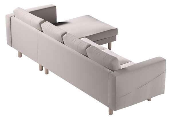 Potah na pohovku IKEA Norsborg 4-místná se šezlongem barva béžová látka sametová