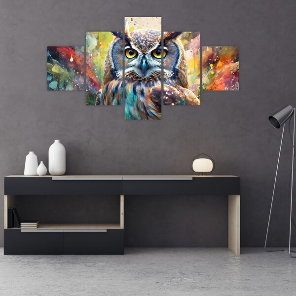 Obraz - Malba sovy (125x70 cm)