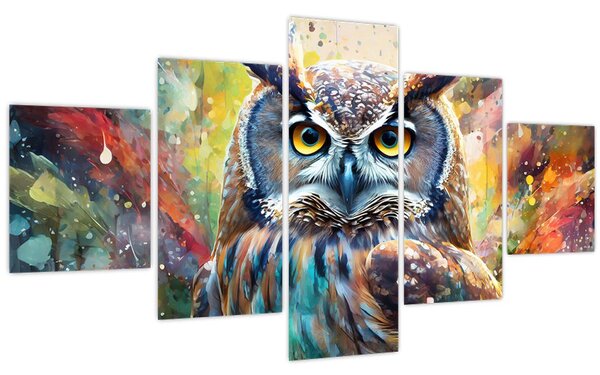 Obraz - Malba sovy (125x70 cm)