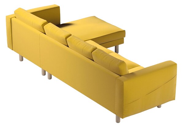 Potah na pohovku IKEA Norsborg 4-místná se šezlongem barva žlutá látka sametová