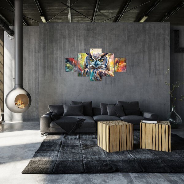 Obraz - Malba sovy (125x70 cm)