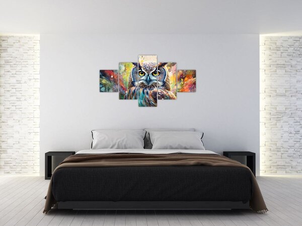 Obraz - Malba sovy (125x70 cm)