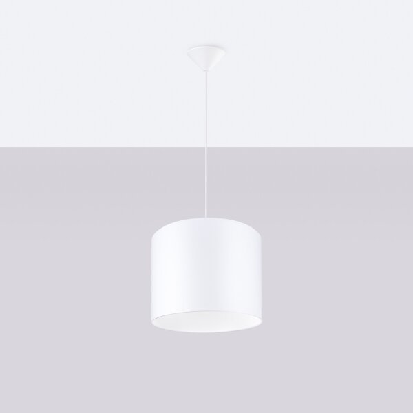 Sollux SL.1403 - Lustr na lanku NOVA 1xE27/15W/230V pr. 30 cm bílá