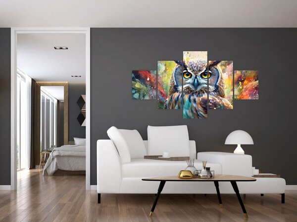Obraz - Malba sovy (125x70 cm)
