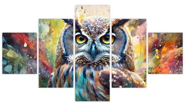 Obraz - Malba sovy (125x70 cm)