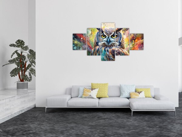 Obraz - Malba sovy (125x70 cm)