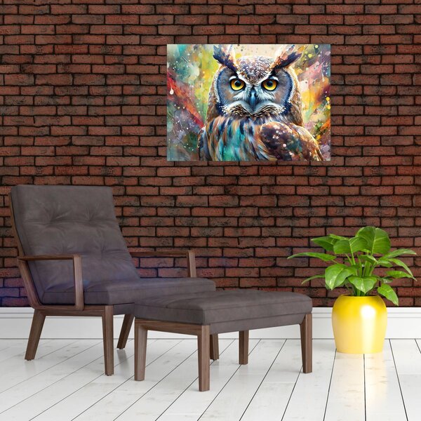 Obraz - Malba sovy (70x50 cm)