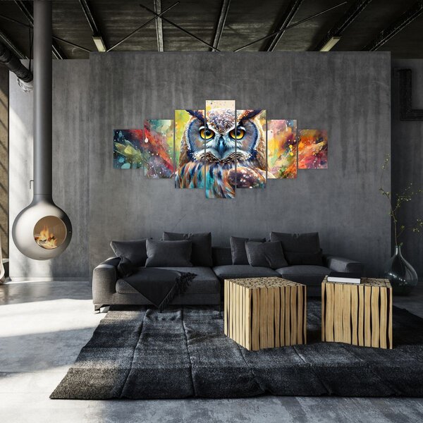Obraz - Malba sovy (210x100 cm)