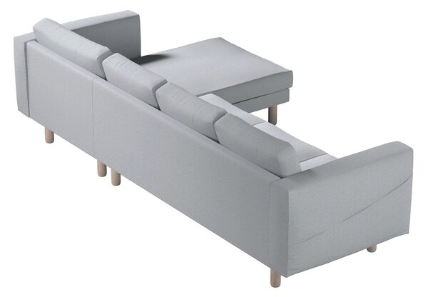 Potah na pohovku IKEA Norsborg 4-místná se šezlongem barva šedá látka pletený vzor