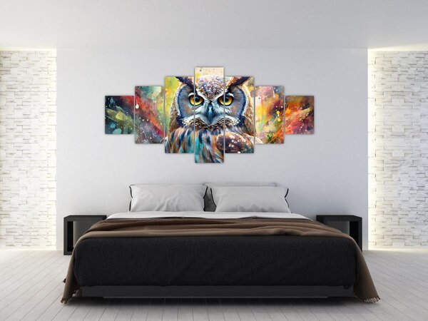 Obraz - Malba sovy (210x100 cm)
