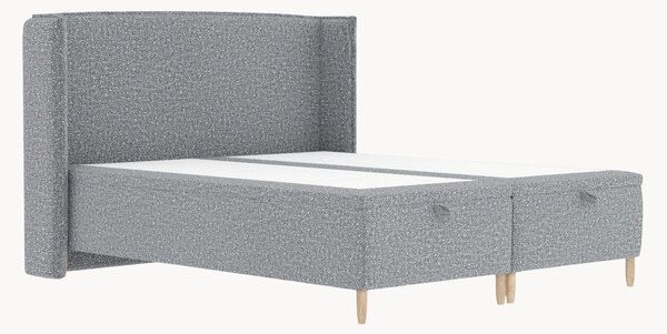 Ručně vyrobená čalouněná bouclé postel's úložným prostorem Ritual