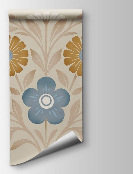 Fototapeta Květinový motiv na zdi, Květinové fototapety, Populární fototapety, t00879 - Tapeko.co.cz