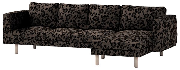 Potah na pohovku IKEA Norsborg 4-místná se šezlongem barva hnědá látka pletený vzor, vzorované