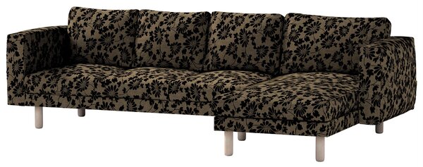 Potah na pohovku IKEA Norsborg 4-místná se šezlongem barva béžová látka pletený vzor, vzorované