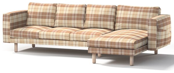 Potah na pohovku IKEA Norsborg 4-místná se šezlongem barva béžová látka pletený vzor, vzorované