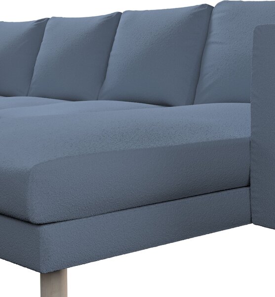 Potah na pohovku IKEA Norsborg 4-místná se šezlongem barva modrá látka pletený vzor