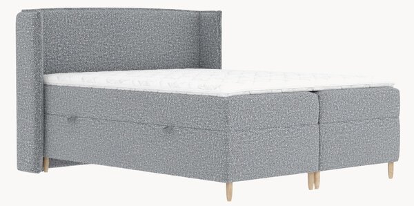 Ručně vyrobená bouclé postel's úložným prostorem Segni, H4