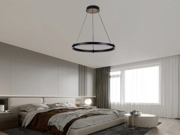 Brilagi-LED Stmívatelný lustr na lanku CIRCLE LED/85W/230V 3000-6500K černá + DO