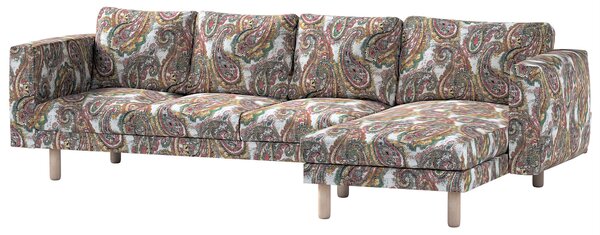 Potah na pohovku IKEA Norsborg 4-místná se šezlongem barva vícebarevná látka pletený vzor, vzorované
