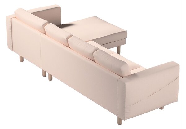 Potah na pohovku IKEA Norsborg 4-místná se šezlongem barva růžová látka pletený vzor