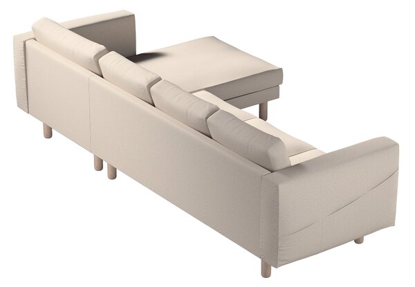 Potah na pohovku IKEA Norsborg 4-místná se šezlongem barva šedá látka pletený vzor