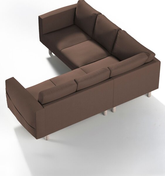 Potah na pohovku IKEA Norsborg rohová 4-místná barva hnědá látka pletený vzor