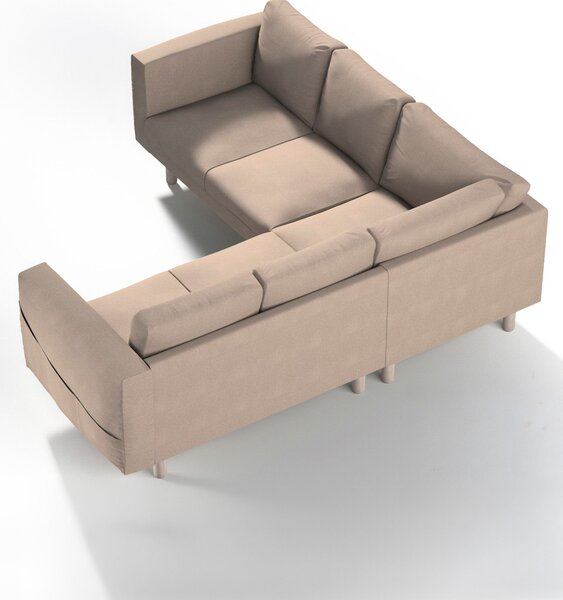 Potah na pohovku IKEA Norsborg rohová 4-místná barva béžová látka pletený vzor