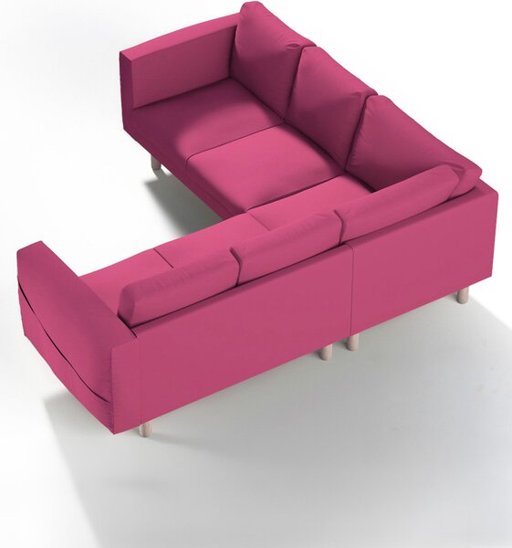 Potah na pohovku IKEA Norsborg rohová 4-místná barva růžová látka pletený vzor