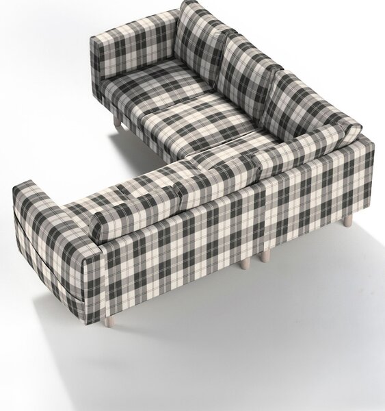 Potah na pohovku IKEA Norsborg rohová 4-místná barva černá látka pletený vzor, vzorované
