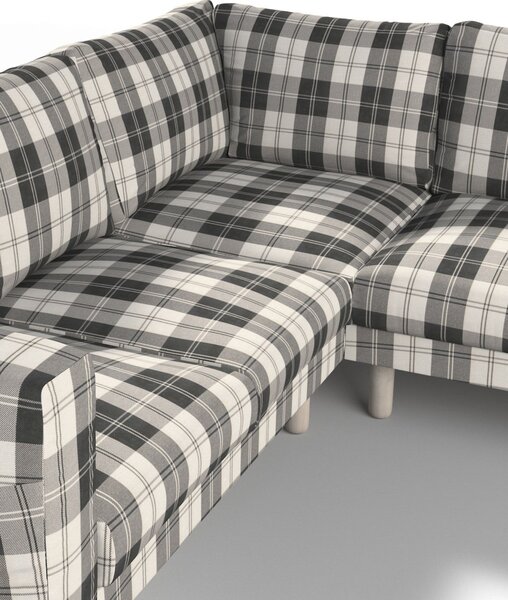 Potah na pohovku IKEA Norsborg rohová 4-místná barva černá látka pletený vzor, vzorované