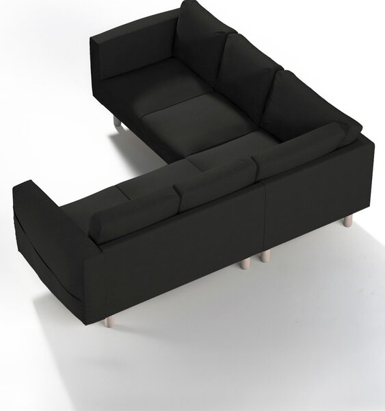 Potah na pohovku IKEA Norsborg rohová 4-místná barva černá látka pletený vzor