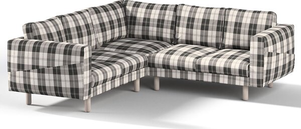 Potah na pohovku IKEA Norsborg rohová 4-místná barva černá látka pletený vzor, vzorované