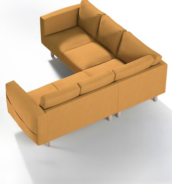 Potah na pohovku IKEA Norsborg rohová 4-místná barva žlutá látka pletený vzor