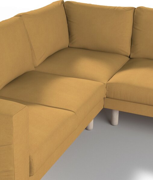 Potah na pohovku IKEA Norsborg rohová 4-místná barva žlutá látka pletený vzor